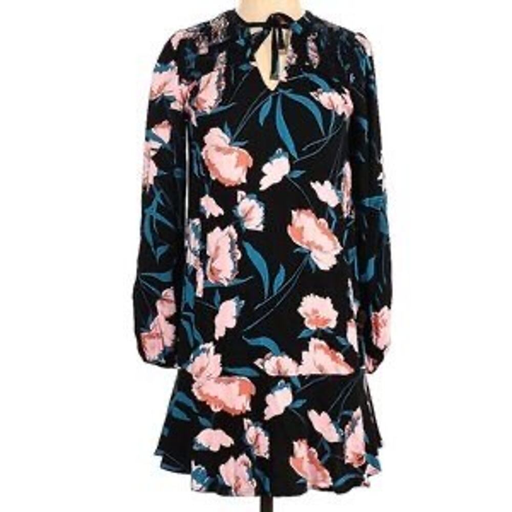 Maeve by Anthropologie Women Ragonda Dress Floral Black Motif SZ 00